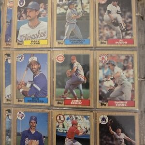 Topps Baseball Card Set with Blue and Red Accents